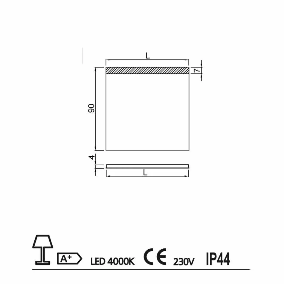Lustro łazienkowe z nowoczesnym oświetleniem LED Yvone Viadurini