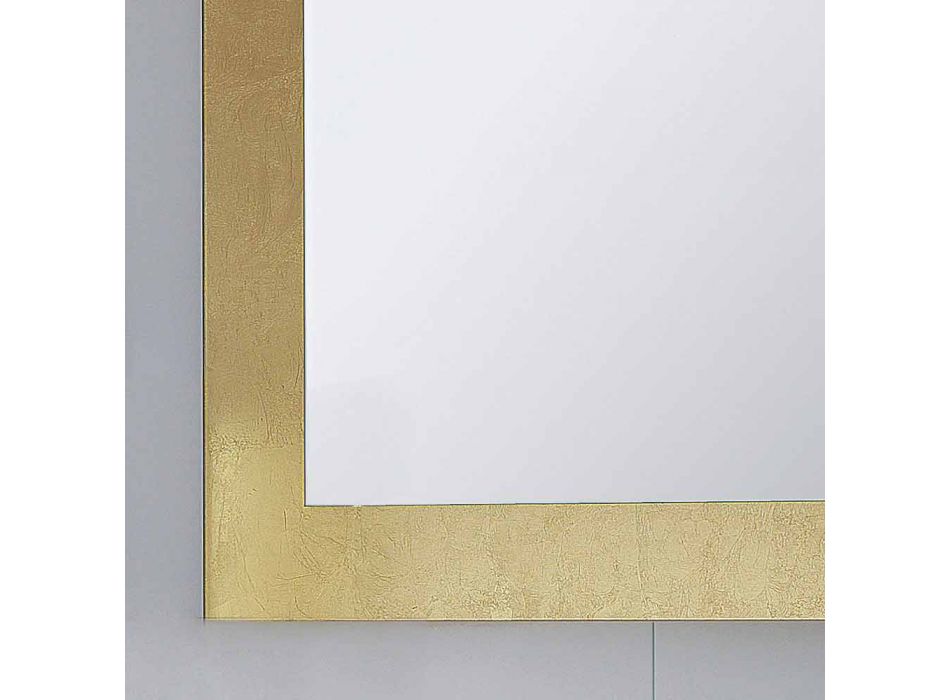 Lustro w szkle zdobione złotym szkłem liściastym Pascal Viadurini