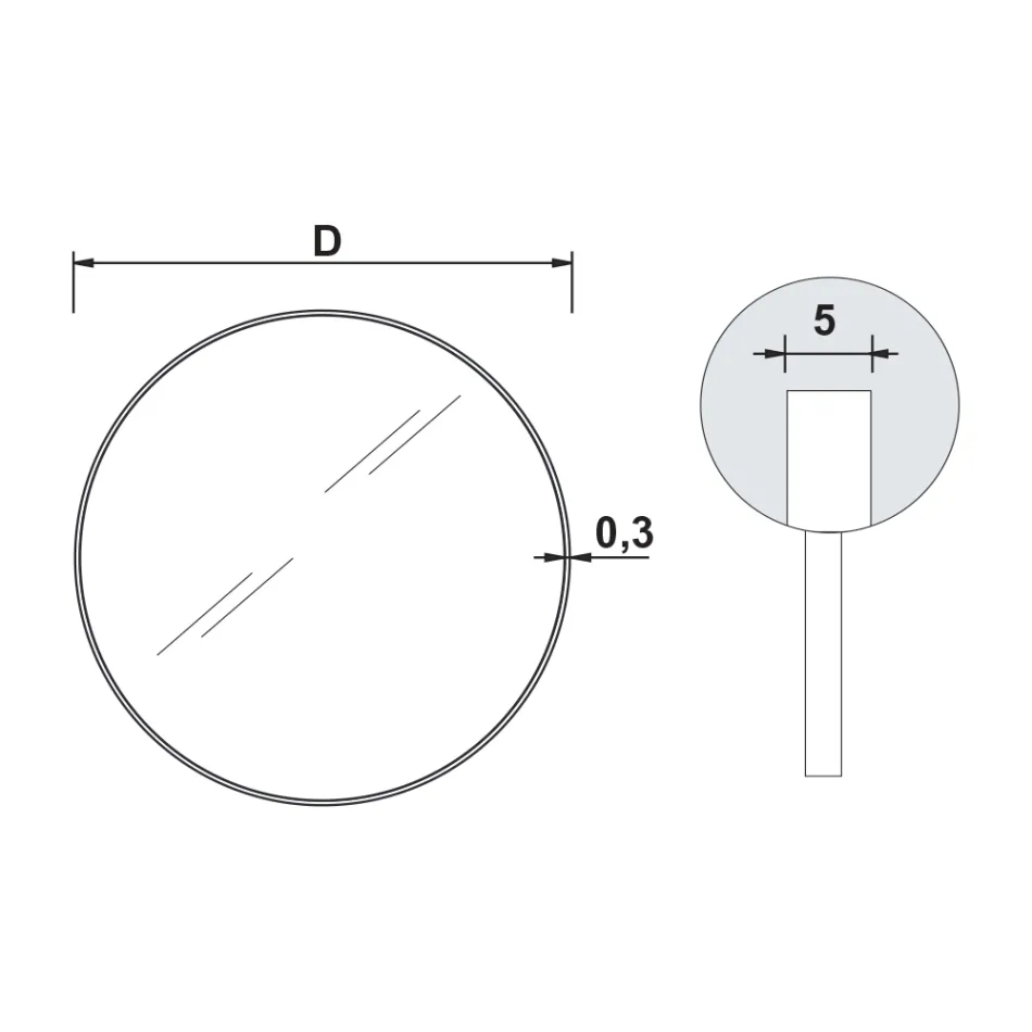 Okrągłe lustro łazienkowe z metalową ramą Made in Italy - Kleopatra Viadurini