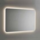 Zaokrąglone lustro łazienkowe z podświetleniem LED Made in Italy - Pato Viadurini