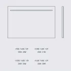 Nowoczesne lustro ścienne ze światłem LED i stalową ramą Made in Italy - Yutta Viadurini