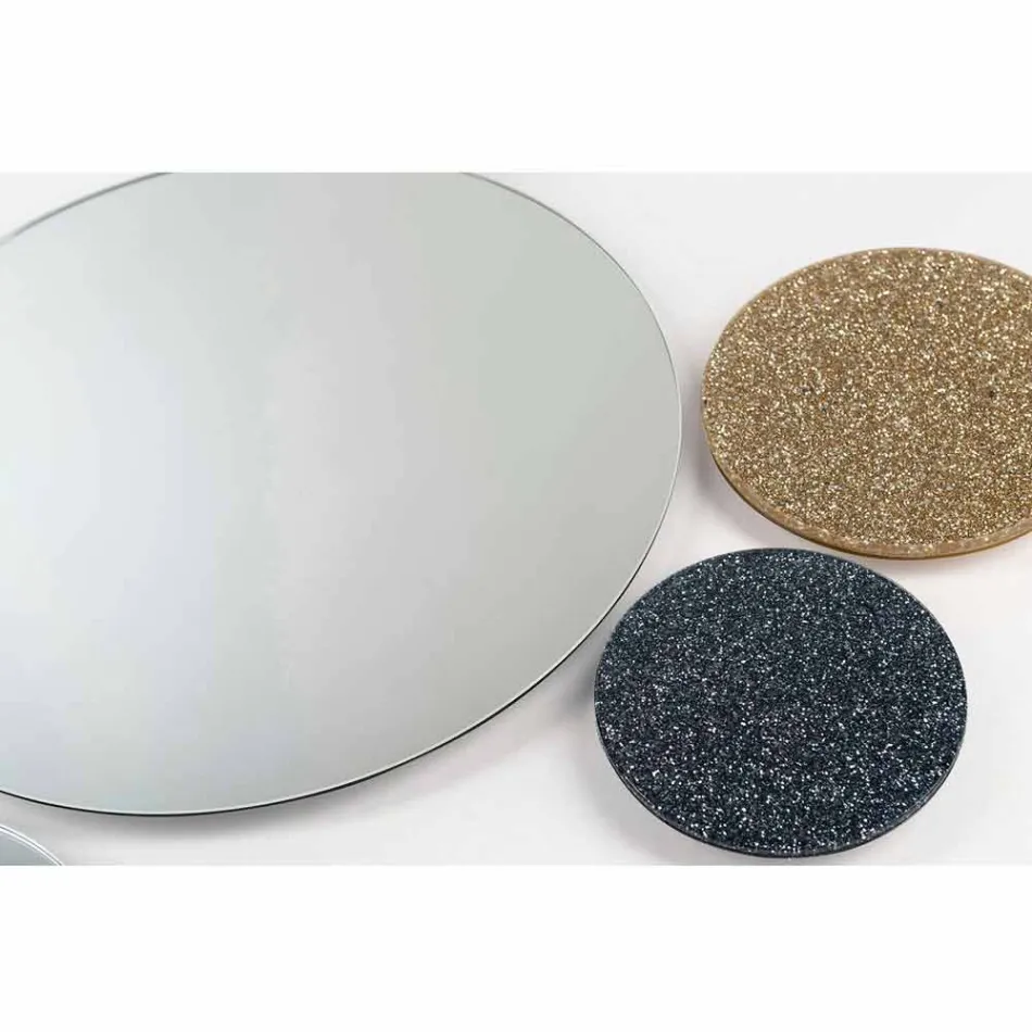 Modeno okrągłe lustro ścienne wykonane we Włoszech ADDO Viadurini