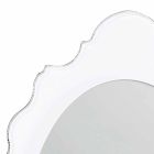 Białe lustro ścienne Design Radość zdobiona rama, wykonane we Włoszech Viadurini