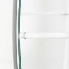 Lustro ścienne z nowoczesnym stalowym wieszakiem na ubrania Made in Italy - Chioccia Viadurini