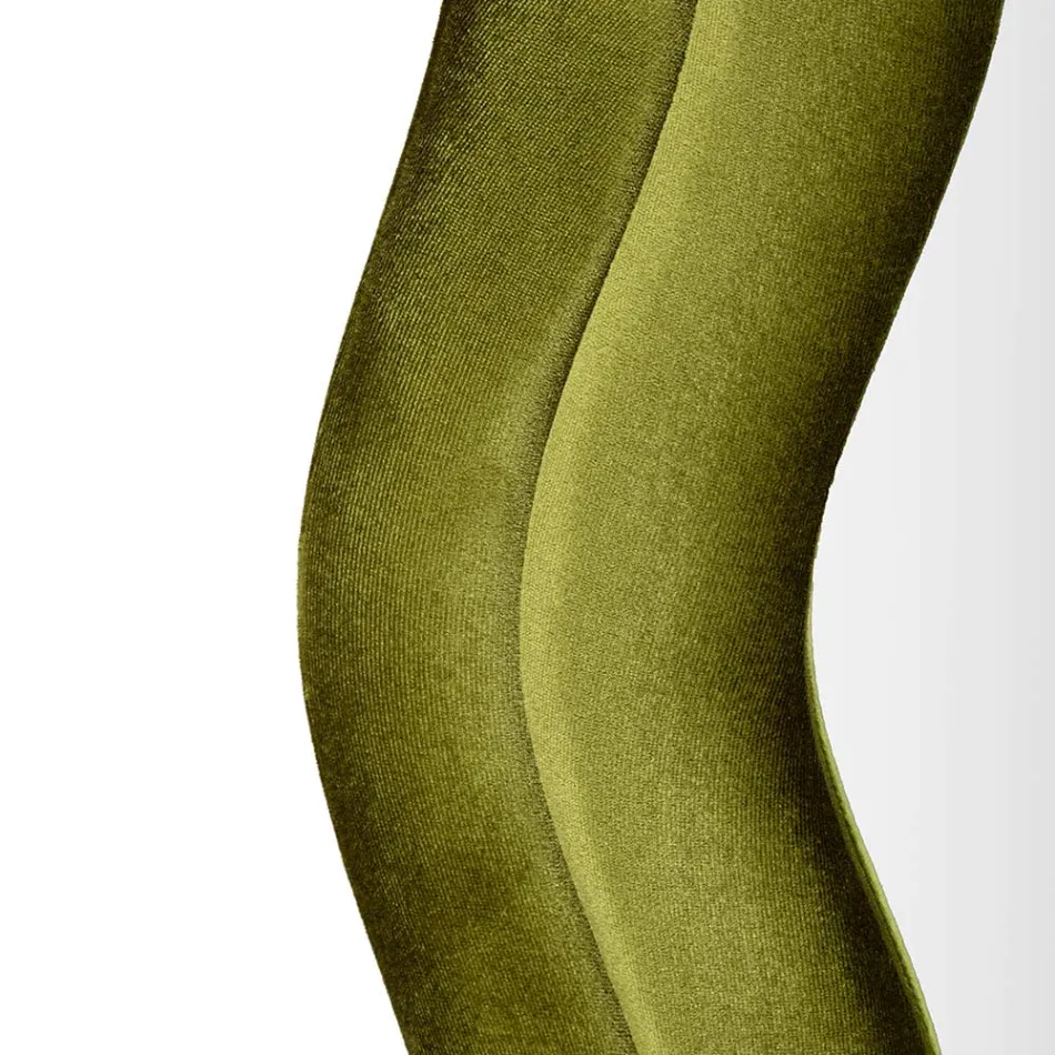 Lustro ścienne z ramą MDF pokrytą aksamitem - białe Viadurini