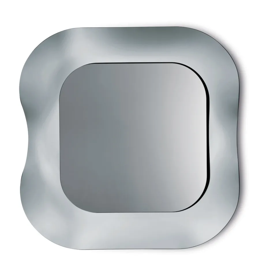 Lustro ścienne z ramą ze szkła topionego Made in Italy - Adored Viadurini