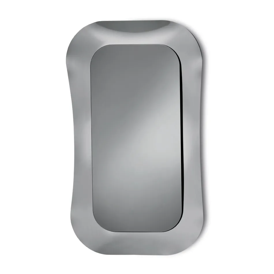 Lustro ścienne z ramą ze szkła topionego Made in Italy - Adored Viadurini