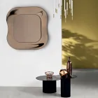 Lustro ścienne z ramą ze szkła topionego Made in Italy - Adored Viadurini