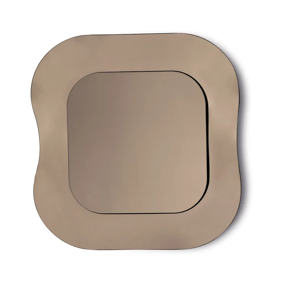 Lustro ścienne z ramą ze szkła topionego Made in Italy - Adored Viadurini