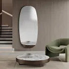 Lustro ścienne Arabella z grawerunkami, wyprodukowane we Włoszech Viadurini