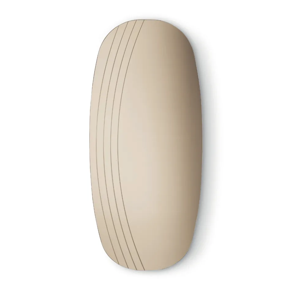 Lustro ścienne Arabella z grawerunkami, wyprodukowane we Włoszech Viadurini