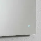 Lustro ścienne ze zintegrowanym oświetleniem ze stali nierdzewnej Made in Italy - Tuccio Viadurini