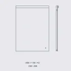 Lustro ścienne ze zintegrowanym oświetleniem ze stali nierdzewnej Made in Italy - Tuccio Viadurini