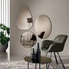 Lustro ścienne Beata z szlifem obwodowym Made in Italy Viadurini