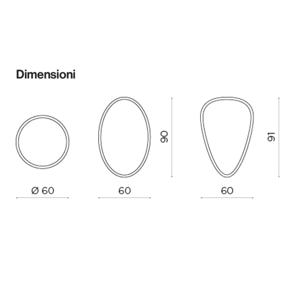Lustro ścienne Beata z szlifem obwodowym Made in Italy Viadurini