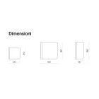 Lustro ścienne Beniamina z falistą krawędzią Wyprodukowano we Włoszech Viadurini