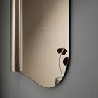 Lustro ścienne Beniamina z falistą krawędzią Wyprodukowano we Włoszech Viadurini