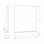 Lustro ścienne ze strukturą i schowkiem z drewna tekowego - Palima Viadurini