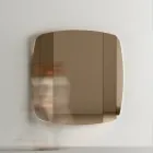 Lustro ścienne ze strukturą z malowanego na czarno drewna Made in Italy - Arya Viadurini