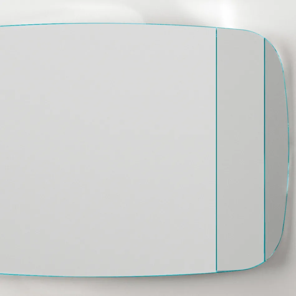 Lustro ścienne ze strukturą z malowanego na czarno drewna Made in Italy - Arya Viadurini