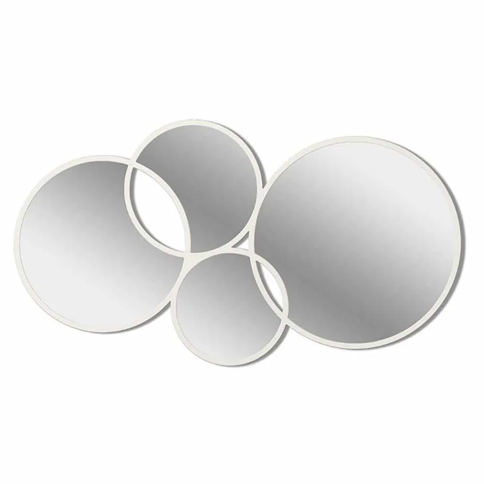 Lustro w kształcie pierścienia Nowoczesne wzornictwo Kolorowe wykończenie - synteza Viadurini