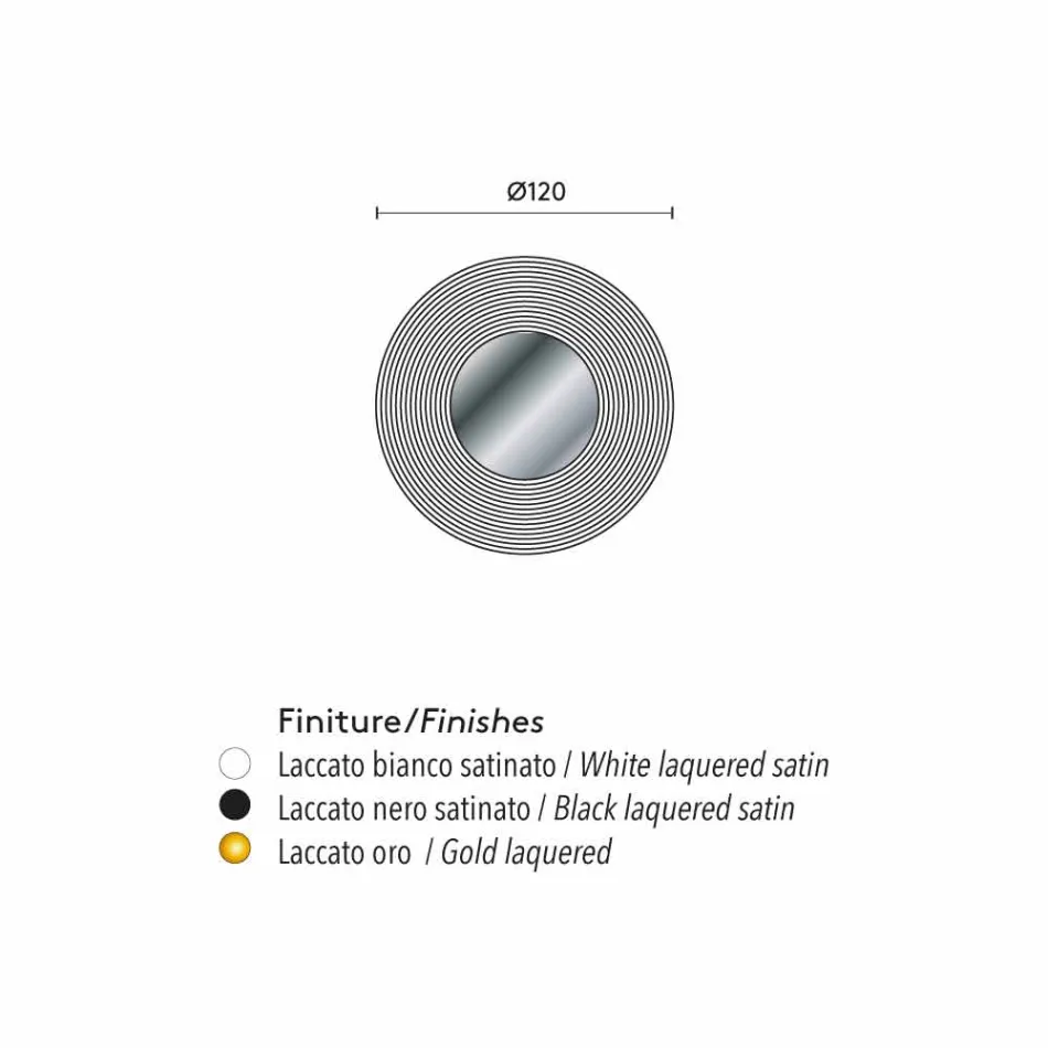 projektant lustro ściany nośnej z MDF Malva Viadurini