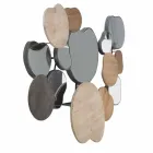 Nowoczesne lustro ścienne z drewna i żelaza - Ortensio Viadurini