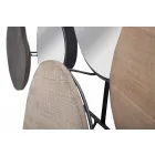 Nowoczesne lustro ścienne z drewna i żelaza - Ortensio Viadurini