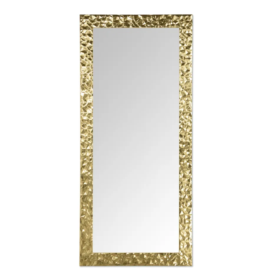 Lustro ścienne z ręcznie zdobionego drewna Made in Italy - Niagara Viadurini