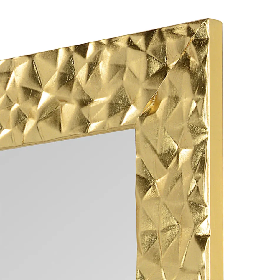 Lustro ścienne z ręcznie zdobionego drewna Made in Italy - Niagara Viadurini