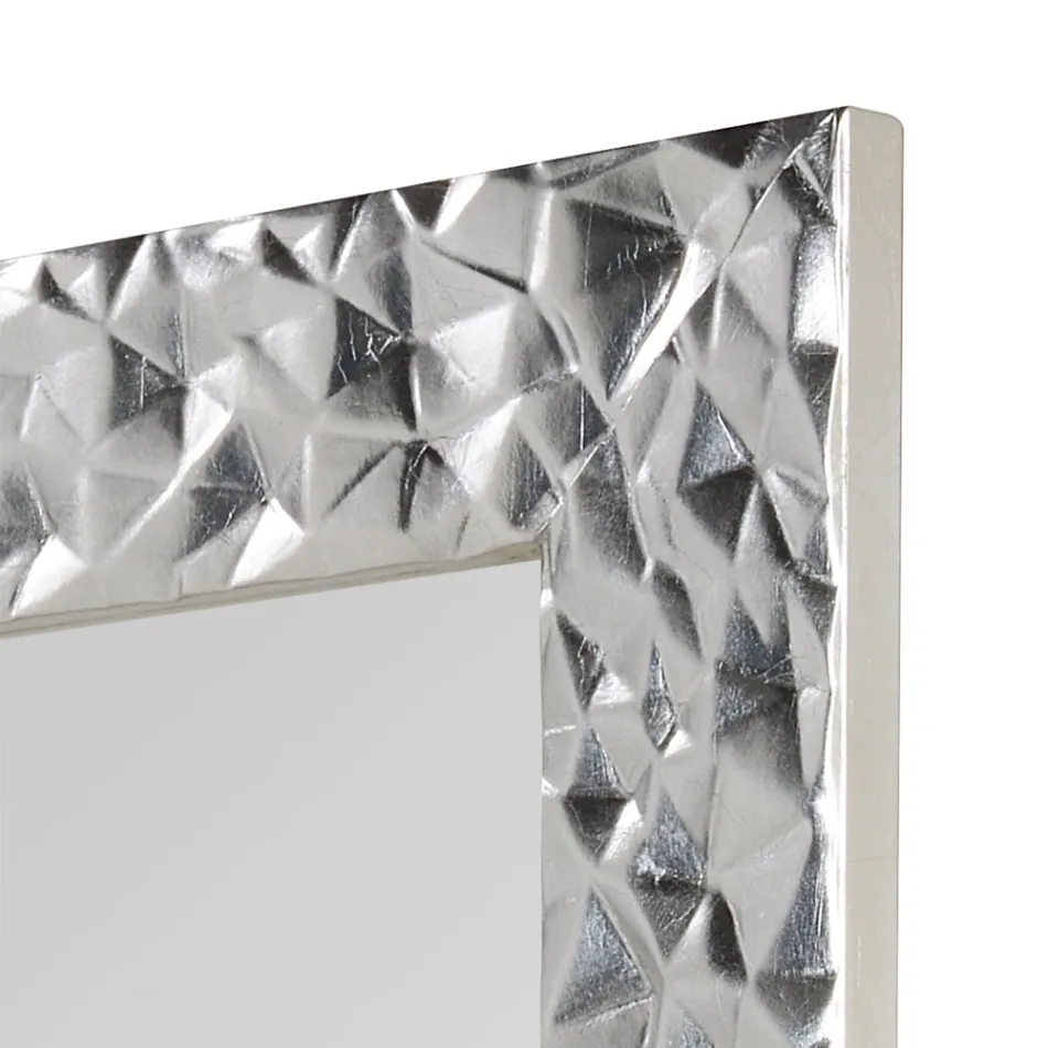 Lustro ścienne z ręcznie zdobionego drewna Made in Italy - Niagara Viadurini