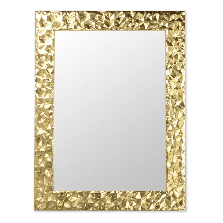 Lustro ścienne z ręcznie zdobionego drewna Made in Italy - Niagara Viadurini