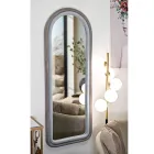 Lustro ścienne z MDF pokryte aksamitem z łukowatym blatem - Jessica Viadurini