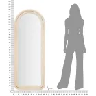 Lustro ścienne z MDF pokryte aksamitem z łukowatym blatem - Jessica Viadurini