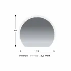 Nowoczesne lustro ścienne z piaskowanym detalem i diodą LED Made in Italy - Rialto Viadurini