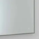 Kwadratowe lustro ścienne z ramą ze szkła matowego Made in Italy - Mirro Viadurini