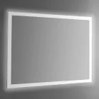 Podświetlane lustro ścienne z piaskowaną ramą Made in Italy - Edigio Viadurini