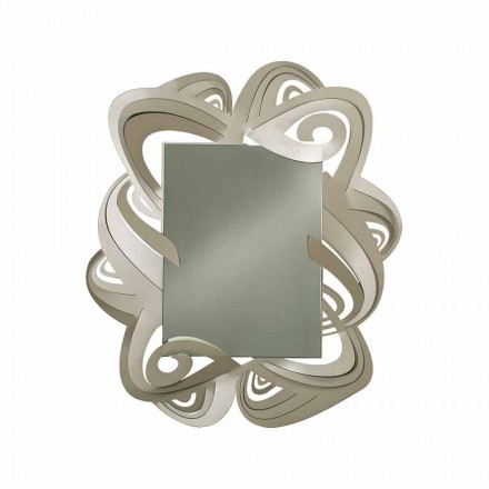 Nowoczesne prostokątne lustro ścienne z żelaza, wyprodukowane we Włoszech - Penny Viadurini