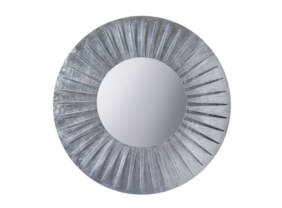 Okrągłe lustro ścienne z żelazną ramą Elegancki design - Tassio Viadurini