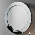 Okrągłe lustro ścienne z pochyłą ramą Made in Italy - Salamina