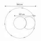 Okrągłe lustro ścienne z satelitą obracającym się o 360 ° Made in Italy - Shaki Viadurini