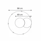 Okrągłe lustro ścienne z satelitą obracającym się o 360 ° Made in Italy - Shaki Viadurini