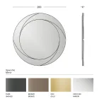 Okrągłe lustro ścienne z drewnianą konstrukcją Made in Italy - Navona Viadurini