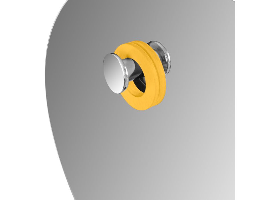 Okrągłe lustro ścienne fazowane Prosta konstrukcja Made in Italy - Odile Viadurini
