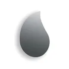 Lustro ścienne Aurelia w kształcie kropli, wyprodukowane we Włoszech Viadurini