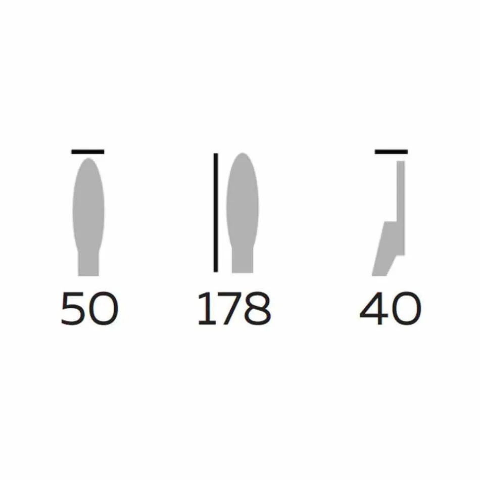 Zaprojektuj lustro podłogowe z drewna jesionowego i metalu Made in Italy - Cuspide Viadurini