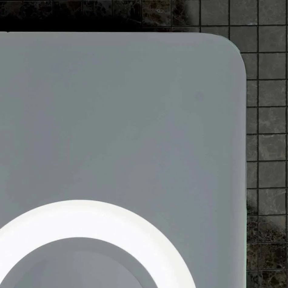 Nowoczesny design lusterko do makijażu, oświetlenie LED, Maren Viadurini