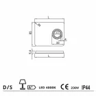 Nowoczesny design lusterko do makijażu, oświetlenie LED, Maren Viadurini
