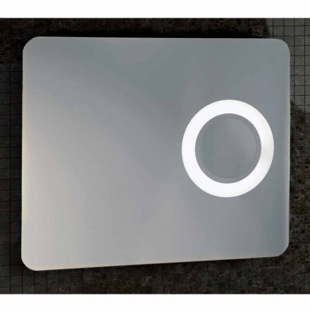 Nowoczesny design lusterko do makijażu, oświetlenie LED, Maren Viadurini