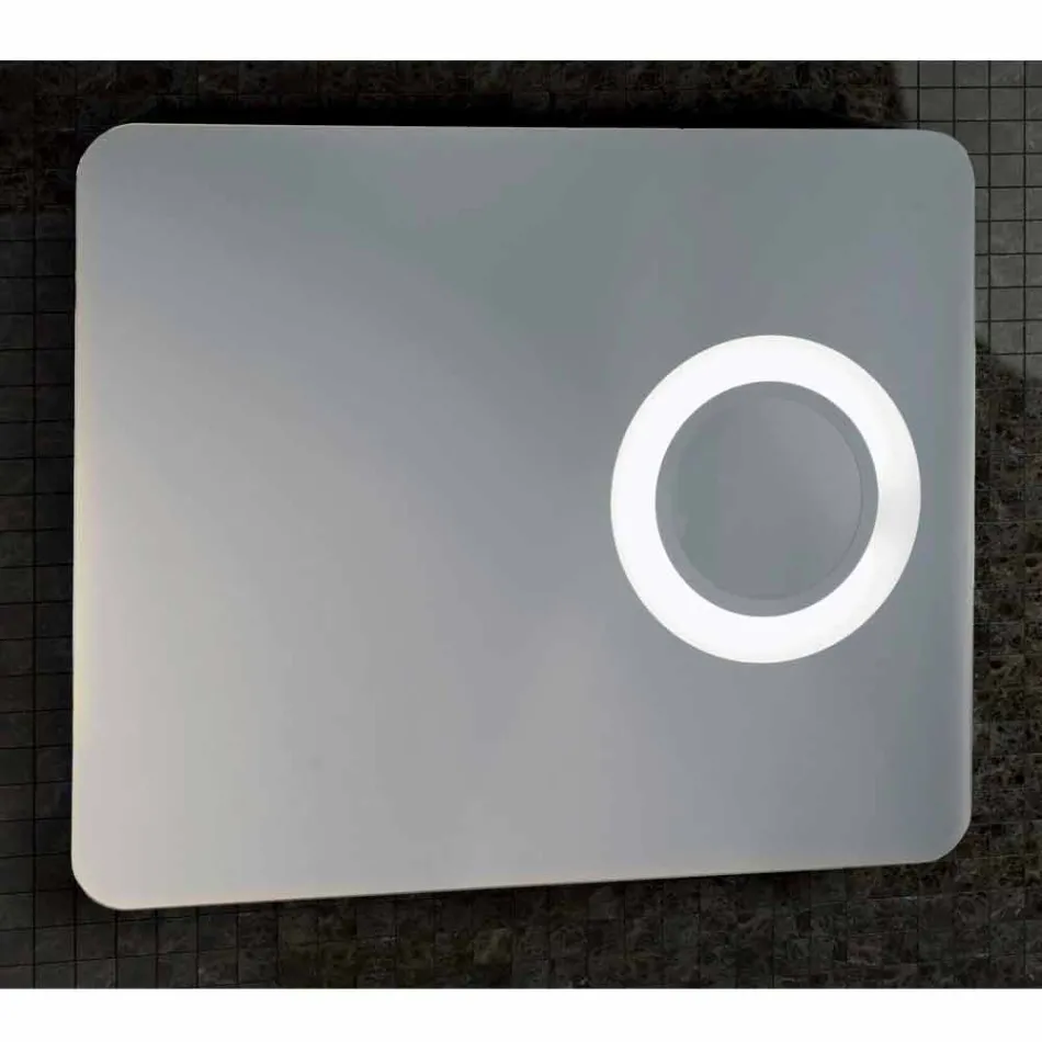 Nowoczesny design lusterko do makijażu, oświetlenie LED, Maren Viadurini